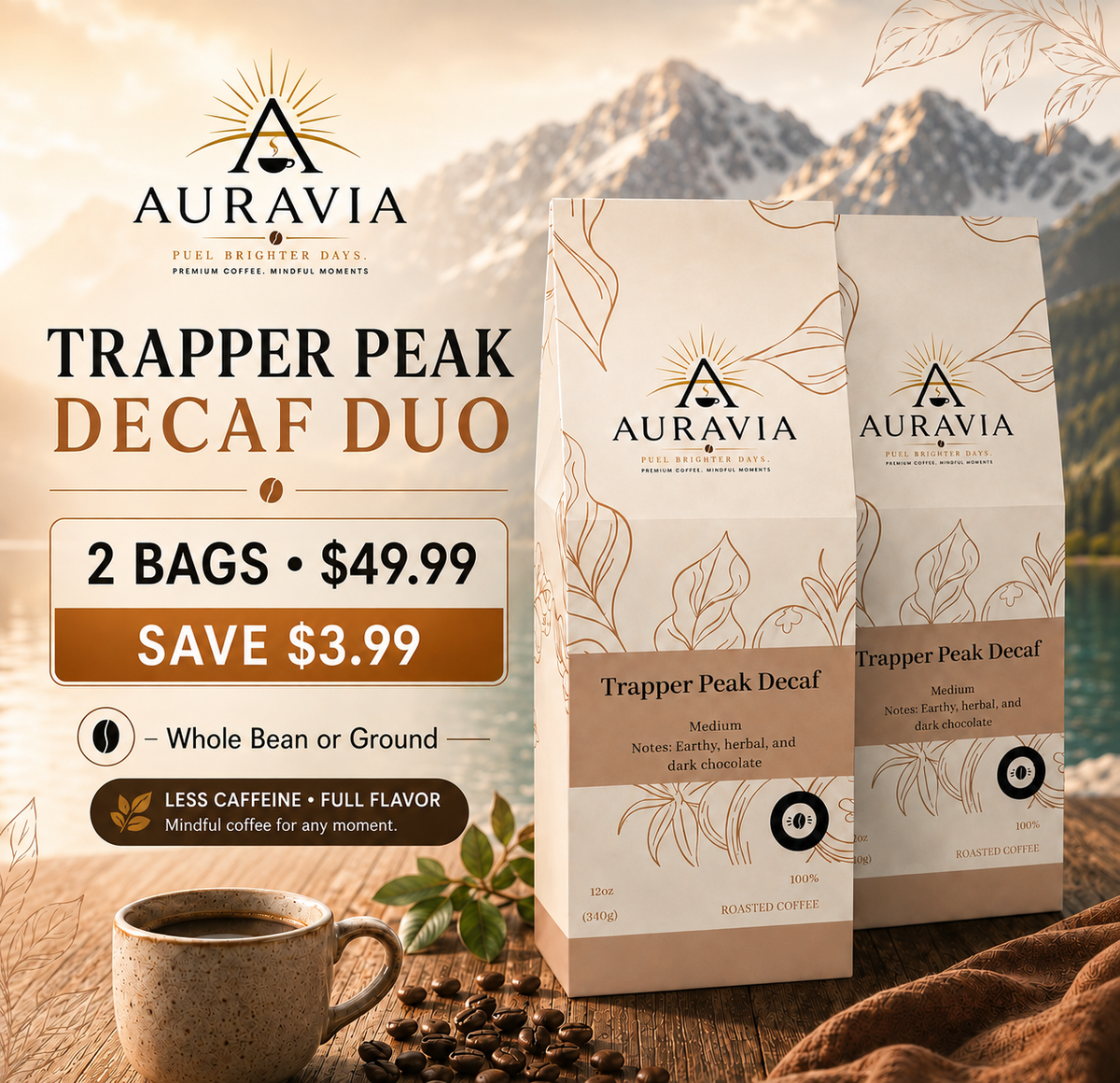 Trapper Peak Decaf Duo