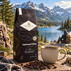 Auravia Flathead Valley Dark Roast mountain coffee lifestyle