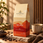 Auravia High Lakes Light Roast premium coffee still life